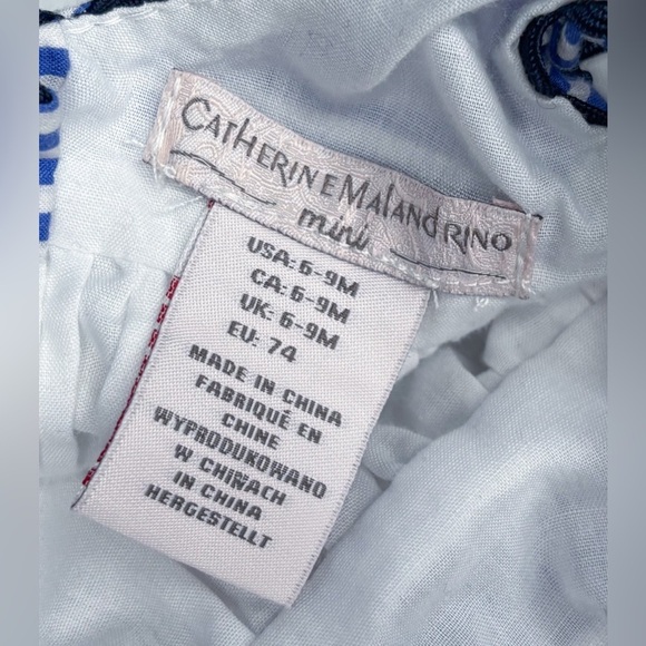 Catherine Malandrino Mini Sailboat Baby Dress 6 - 9 Mos Nautical Coastal Beach - Picture 2 of 5